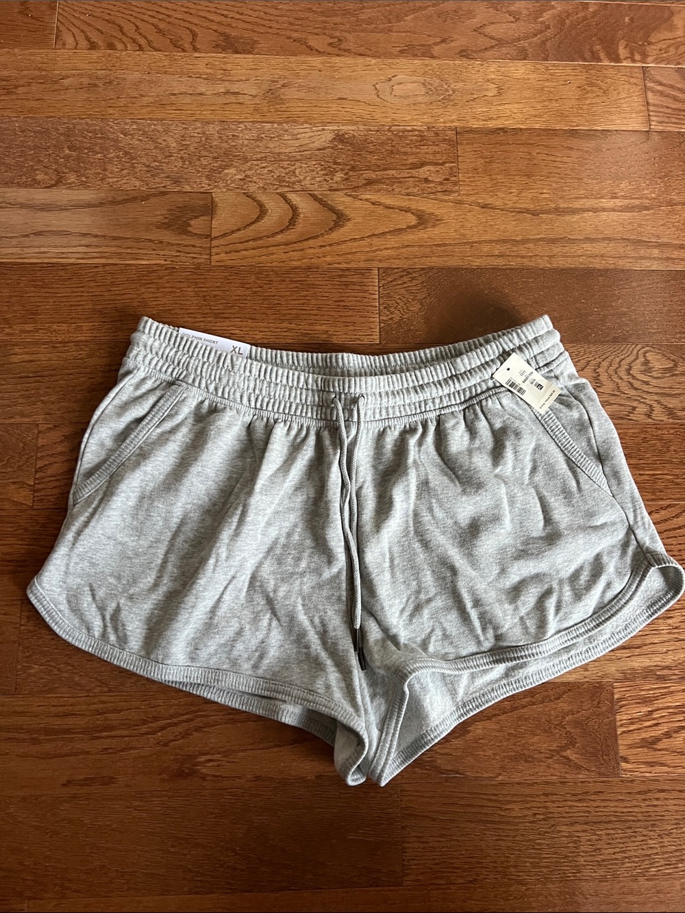 Casual Gray Women's Athletic Shorts with Drawstring Waist